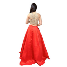 Load image into Gallery viewer, Beaded Two-Piece Long Prom Dress