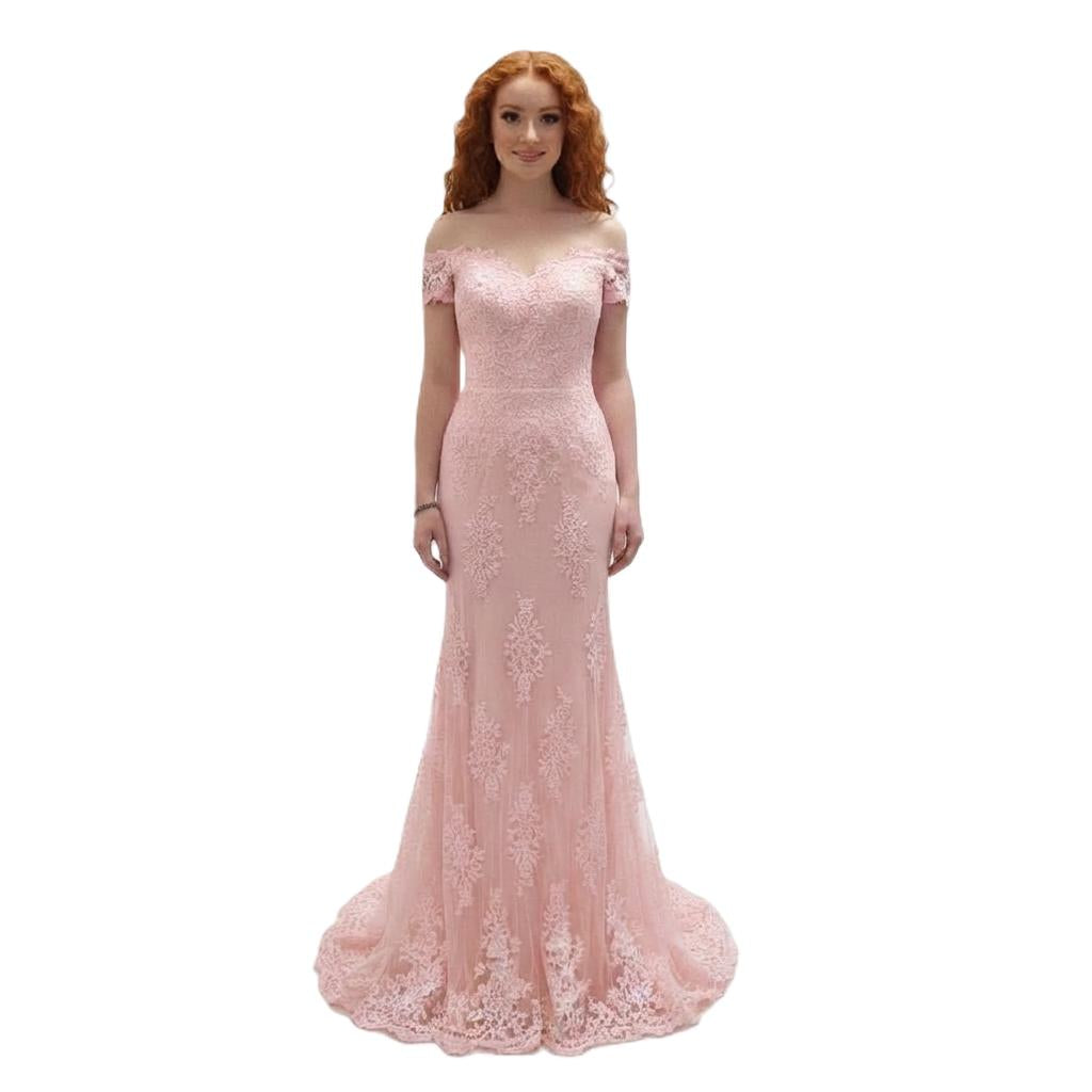 Appliqué Stone-Embellished Long Prom / Wedding Dress