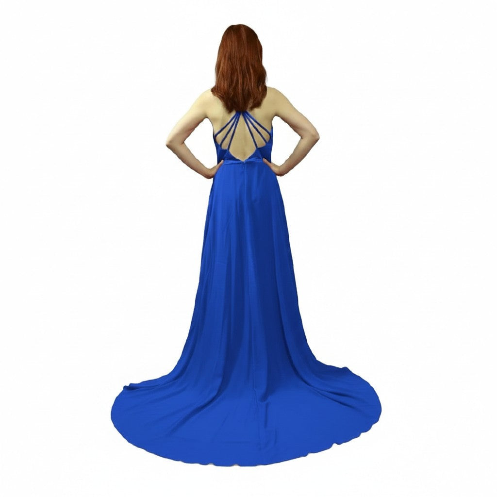 Elegant Floral Jumpsuit with Flowing Overskirt