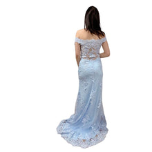 Load image into Gallery viewer, Appliqué Stone-Embellished Long Prom & Wedding Dress