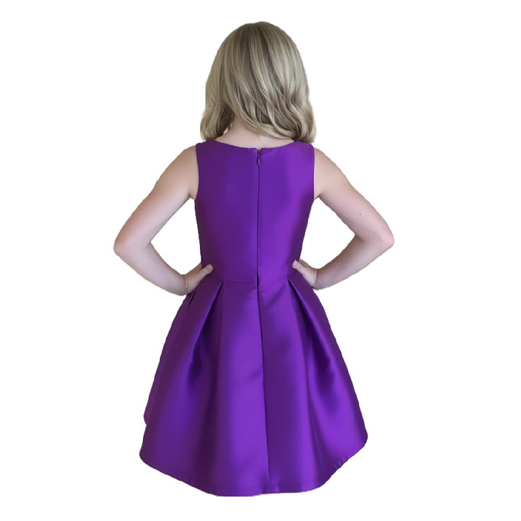 Purple Pageant Interview Dress for Girl