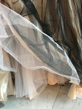 Load image into Gallery viewer, Black Beaded Two-Piece Long Prom Dress with Petticoat