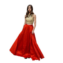 Load image into Gallery viewer, Beaded Two-Piece Long Prom Dress
