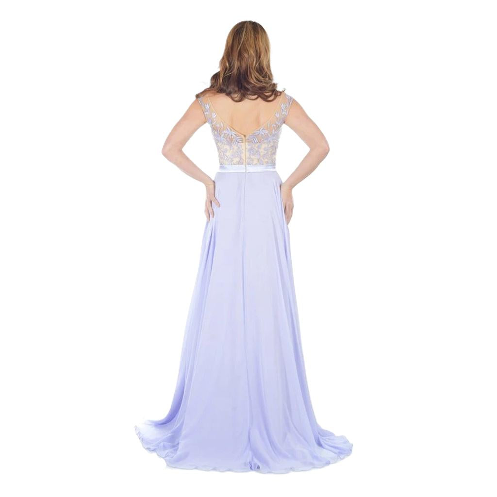 Applique Stone-embellished  Long Prom Dress