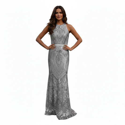 Sequin Long Evening Dress
