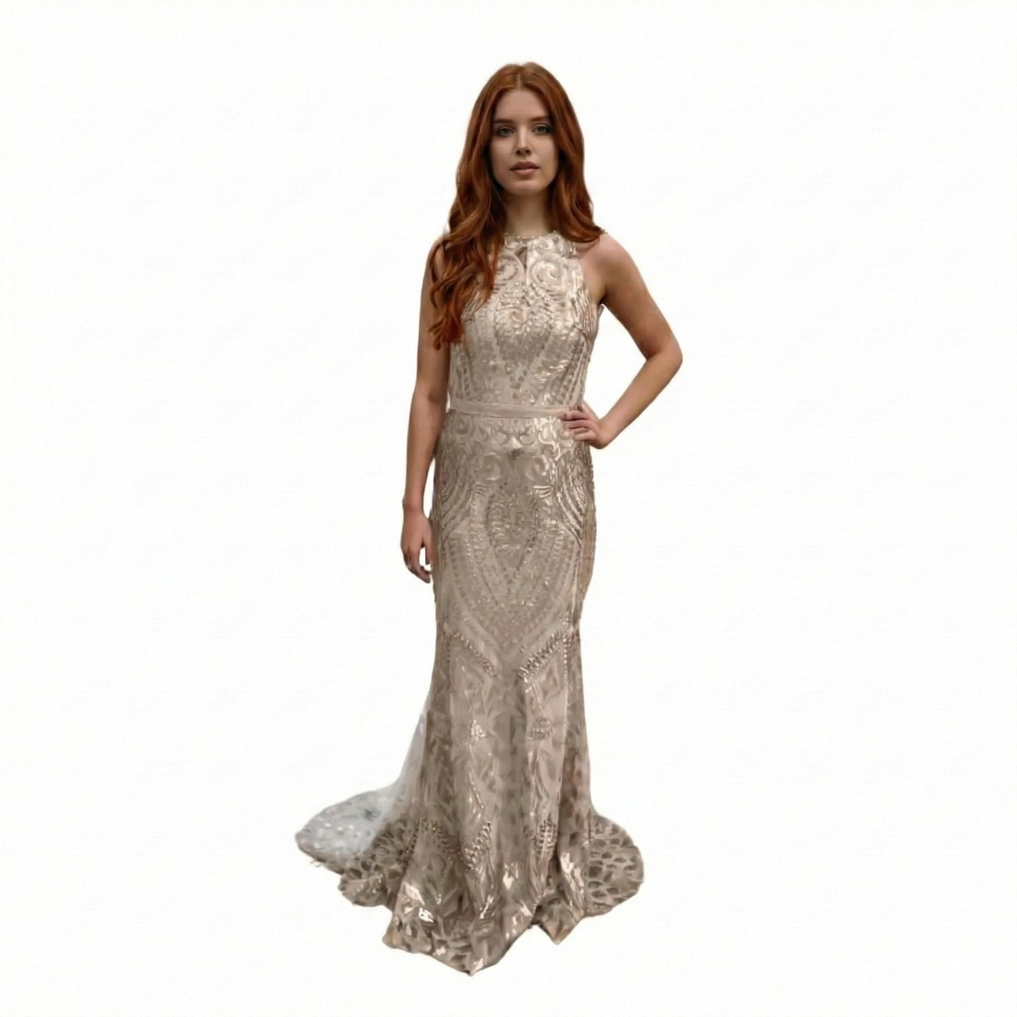 Sequin Long Evening Dress