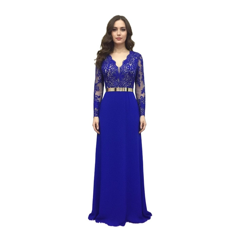 Stunning Embroidered Floor-Length Gown