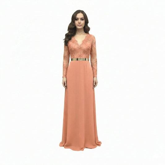 Stunning Embroidered Floor-Length Gown