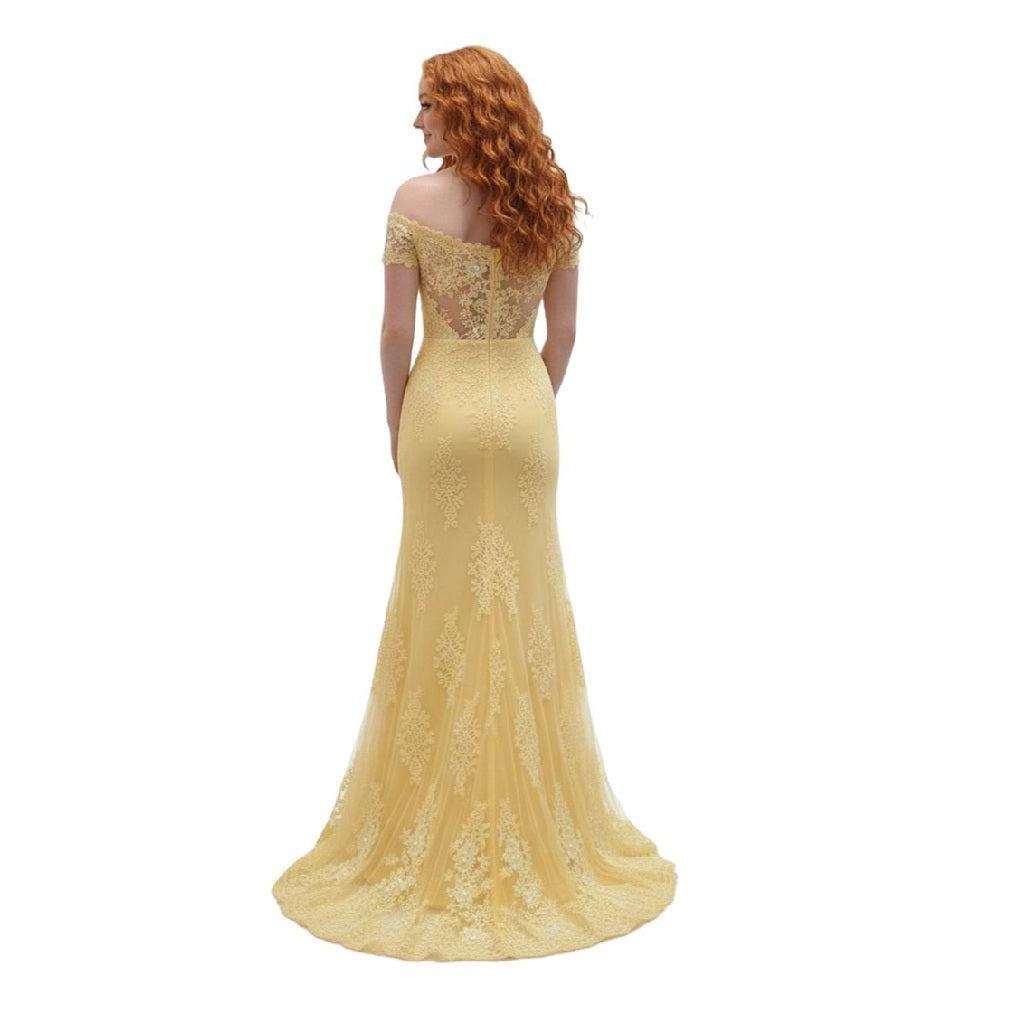 Appliqué Stone-Embellished Long Prom / Wedding Dress