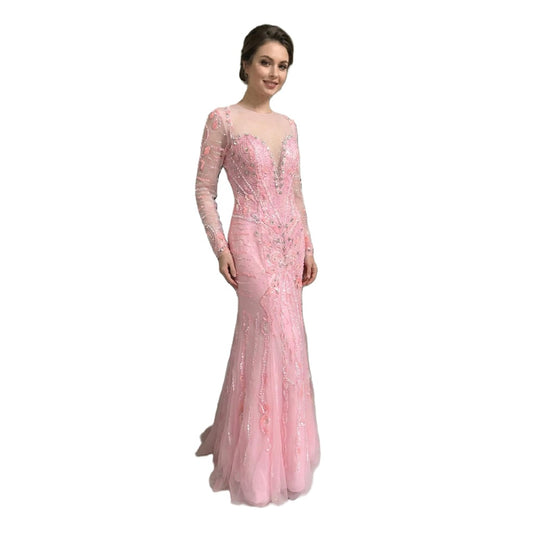 Luxury Handmade Heavy Beaded Mermaid Evening Gown