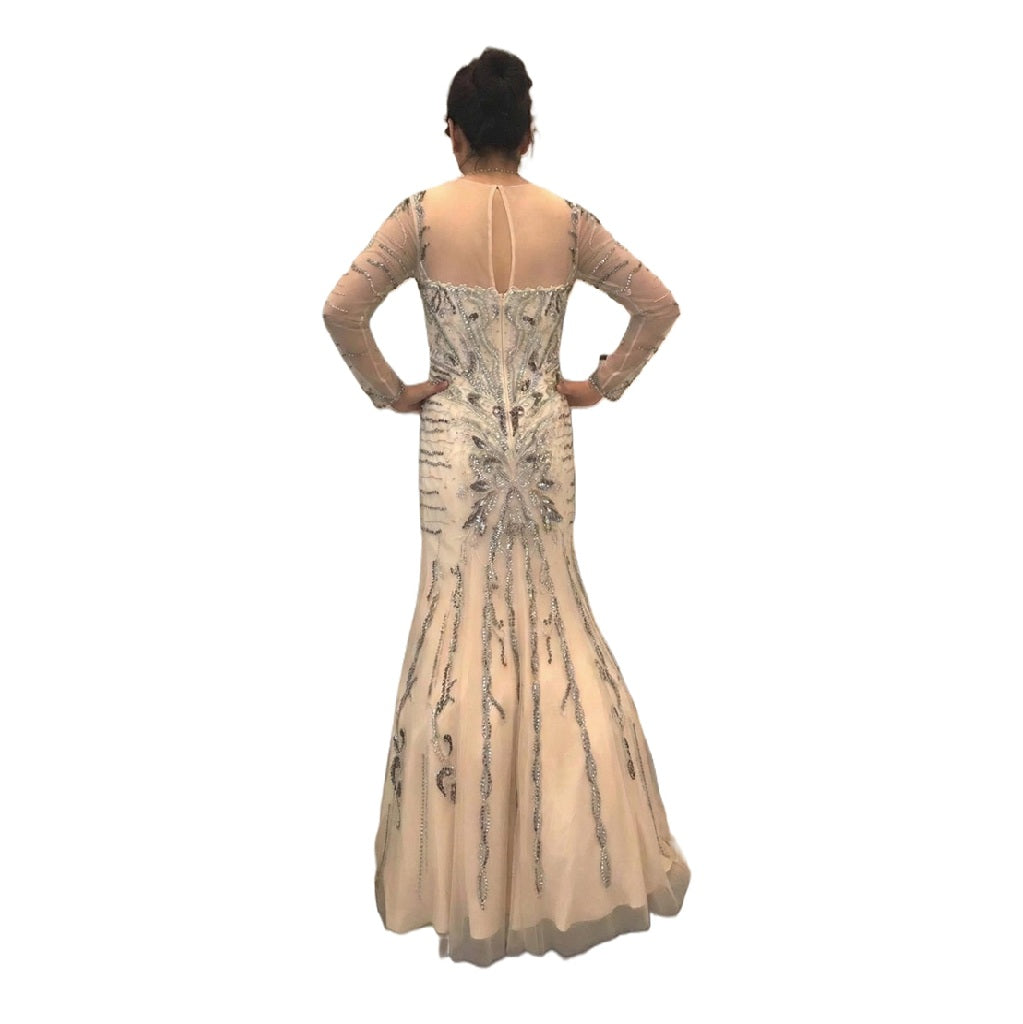 Luxury Handmade Heavy Beaded Mermaid Evening Gown