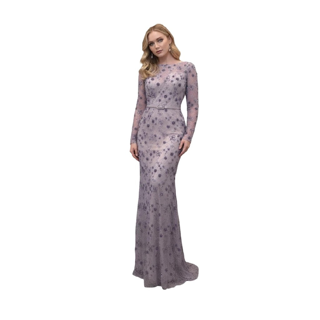 Heavy Beaded Whole Body Long Sleeves Wedding Gown