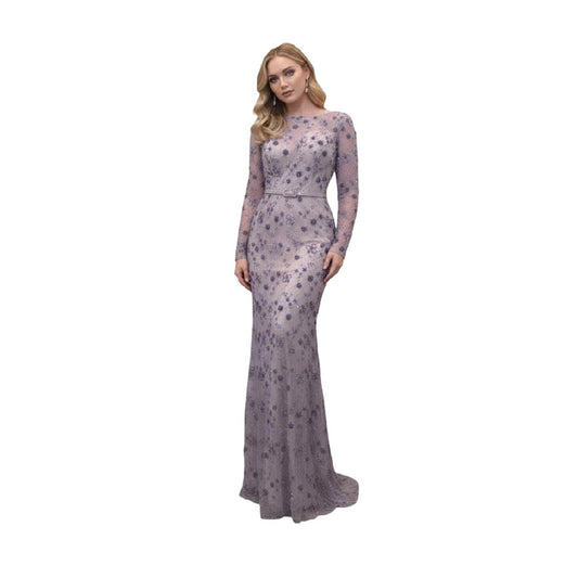Heavy Beaded Whole Body Long Sleeves Wedding Gown