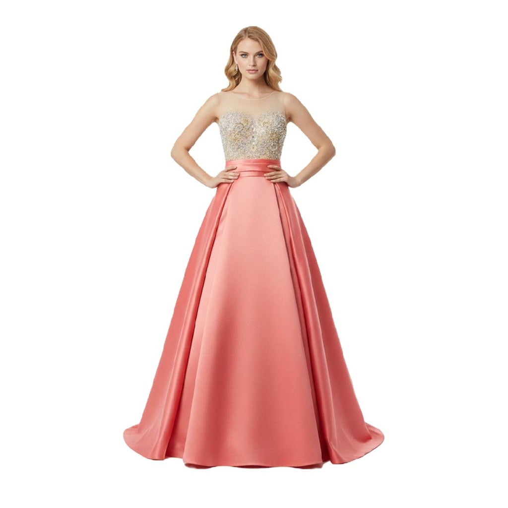 Luxury Beading Long Prom / Wedding Gown