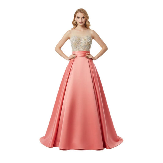 Luxury Beading Long Prom / Wedding Gown