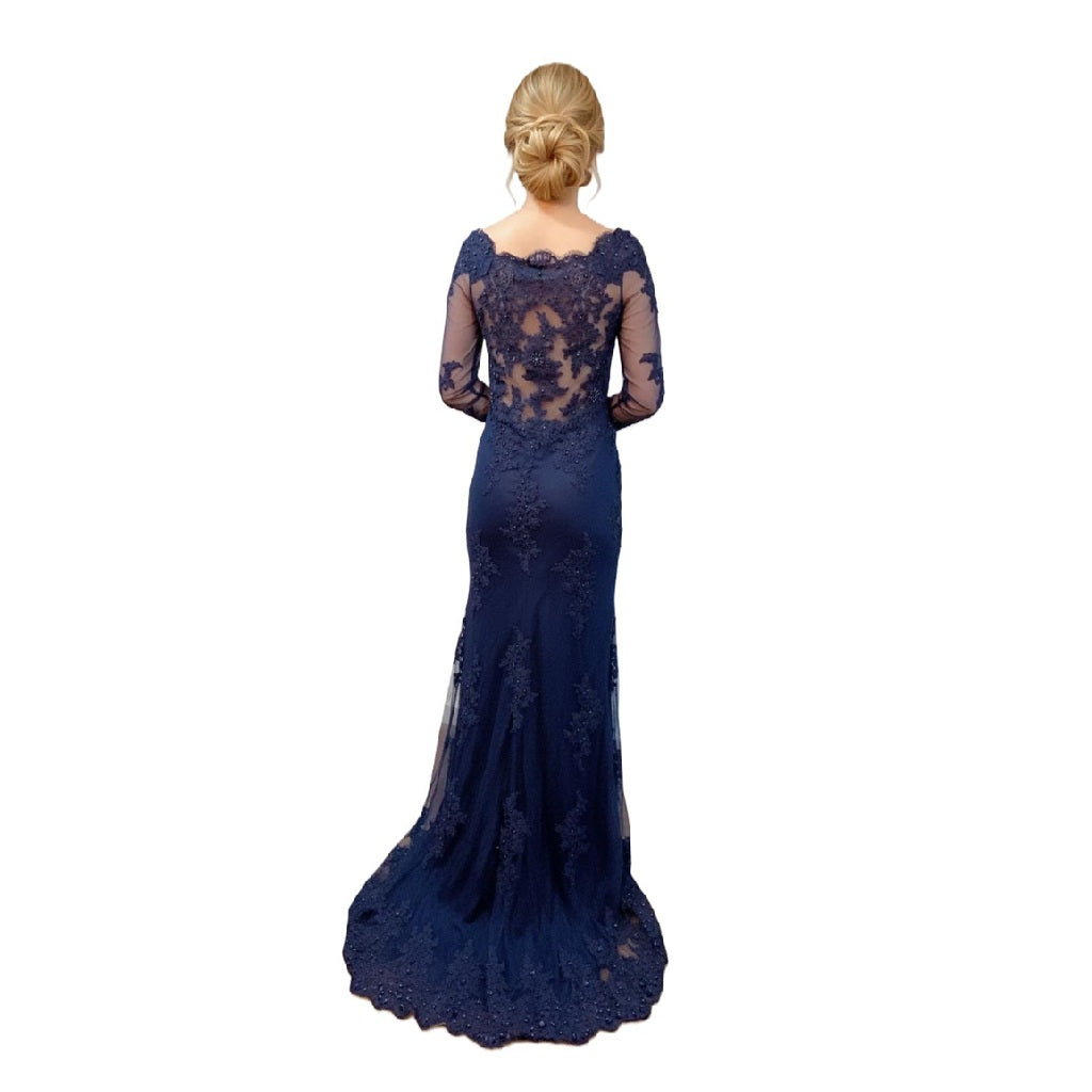 Luxury Beaded Lace Gown with Cathedral Train