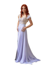 Load image into Gallery viewer, Applique Stone-embellished  Long Prom Dress
