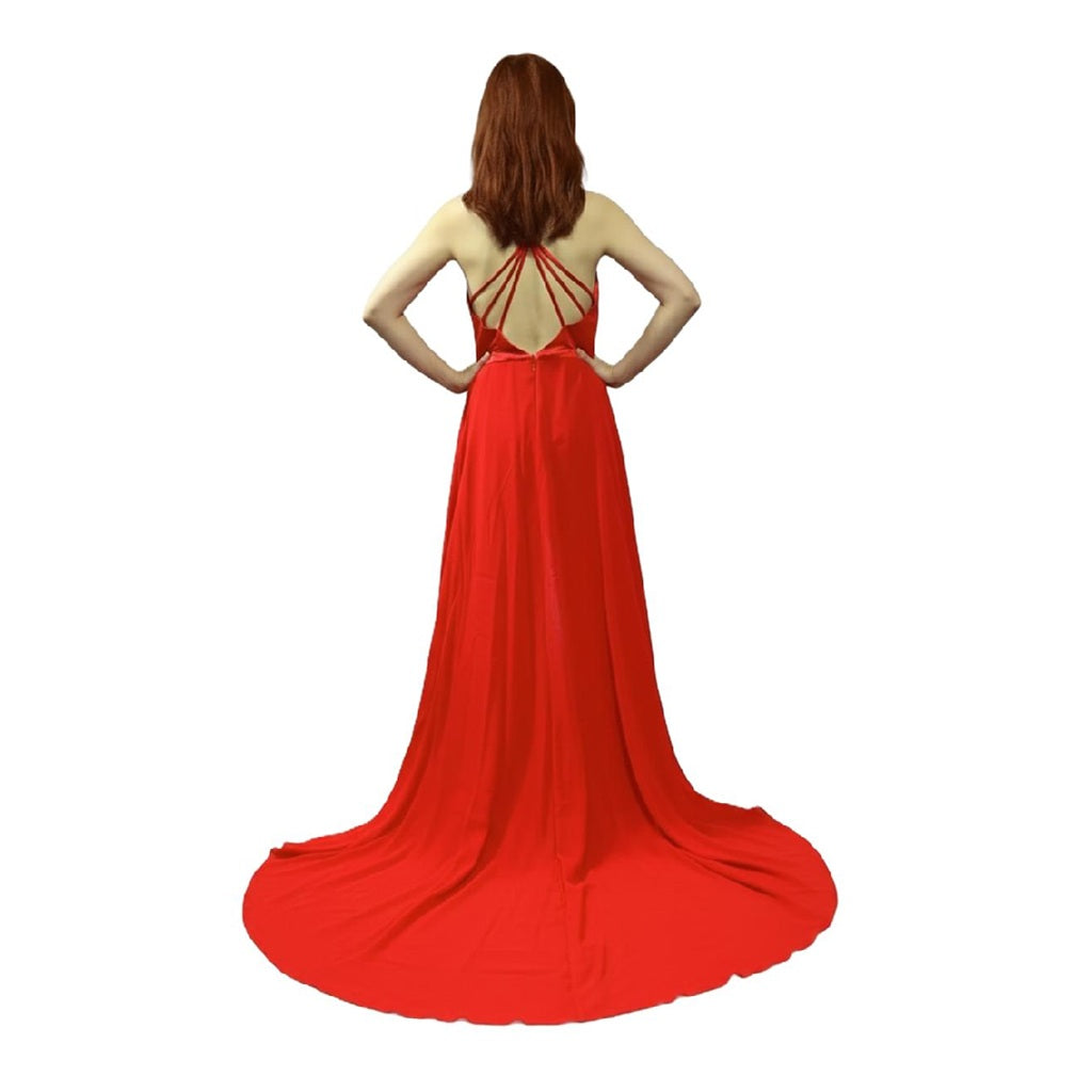 Elegant Floral Jumpsuit with Flowing Overskirt