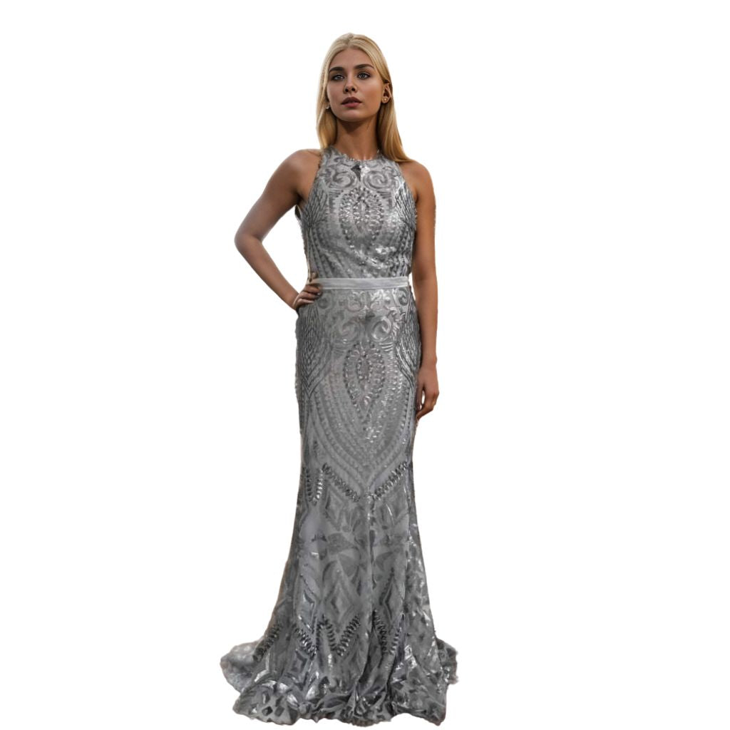 Sequin Long Evening Dress