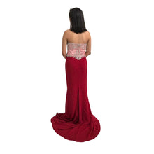 Load image into Gallery viewer, Crystal Beaded Halter Long Evening Dress
