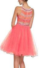 Load image into Gallery viewer, Handmade Beaded Short Cocktail Homecoming Dress
