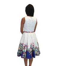 Load image into Gallery viewer, White Short Floral Homecoming Dress
