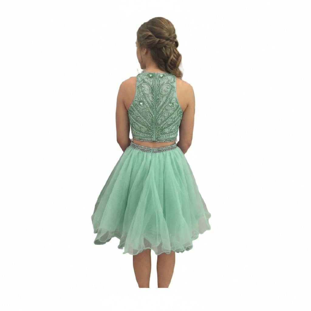 Beaded Short Two Pieces Homecoming Dress