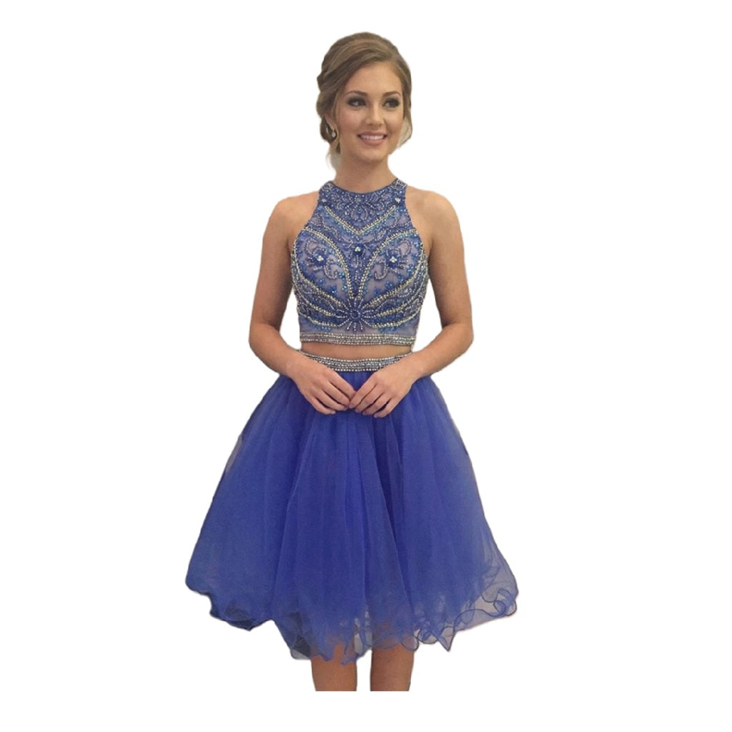 Beaded Short Two Pieces Homecoming Dress
