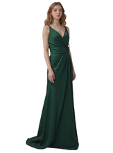 Load image into Gallery viewer, Spaghetti Strap Deep-V A-Line Gown
