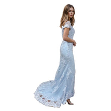 Load image into Gallery viewer, Appliqué Stone-Embellished Long Prom &amp; Wedding Dress
