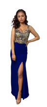 Load image into Gallery viewer, Crystal Beaded Sweetheart Long Evening Dress with Train
