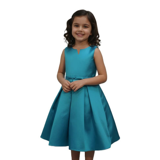 Girl's Bow Belt Pageant Interview Dress