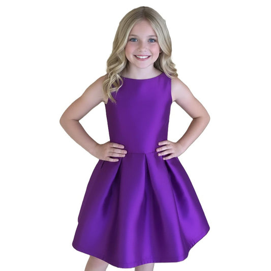 Purple Pageant Interview Dress for Girl