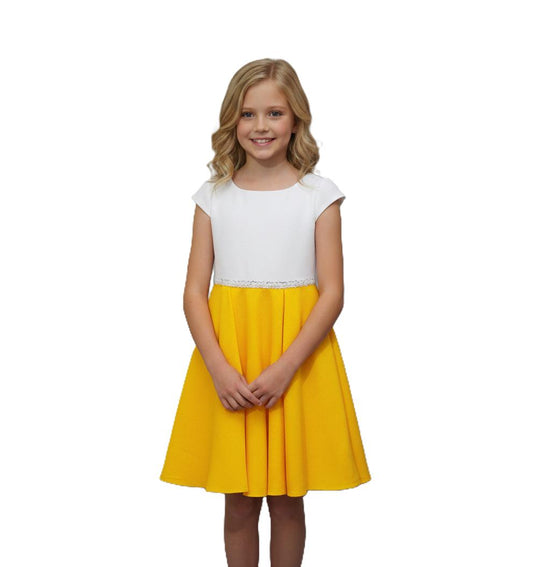 Beads belt Short Pageant Interview Dress for girl