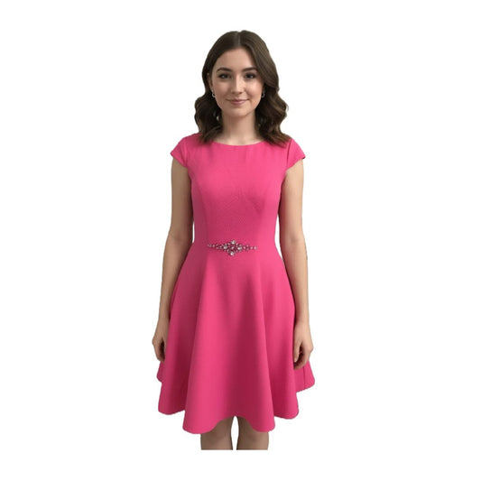 Elegant Bow Belt Pageant Interview short dress with crinoline