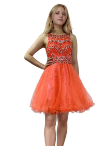 Handmade Beaded Short Cocktail Homecoming Dress