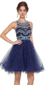 Handmade Beaded Short Cocktail Homecoming Dress