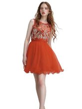 Load image into Gallery viewer, Handmade Sleeveless Beaded Scoop-Neck Cocktail Dress
