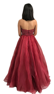 Crystal Beaded Halter Long Prom Dress