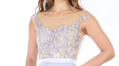 Applique Stone-embellished  Long Prom Dress