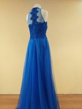 Load image into Gallery viewer, Beaded Lace Halter Long Evening Dress
