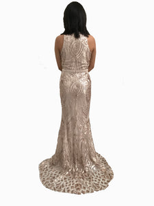 Sequin Long Evening Dress